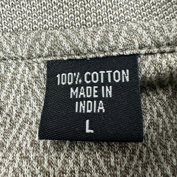 Izod Mens Large Double Mercerized Polo Shirt Gray 100% Cotton Made In India - Picture 4 of 5